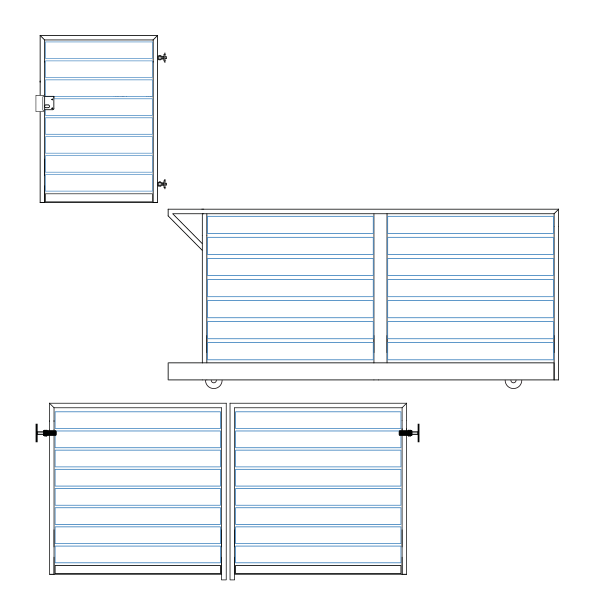 Slatted gates