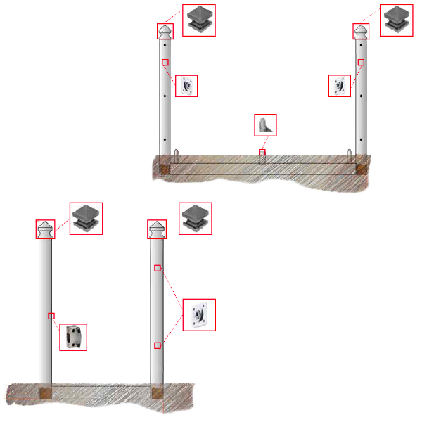 Structures for gates