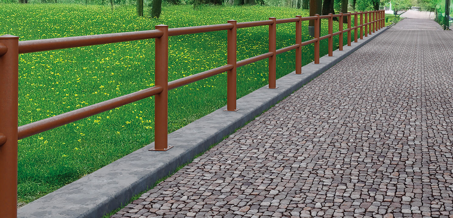 Staccionata per percorsi pedonali e ciclabili