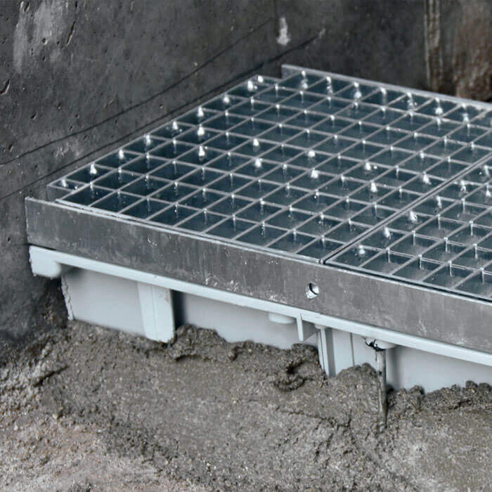 Build-drain grated channel